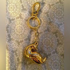 Dooney & Bourke Gold toned signature Duck new FOB keyring purse✨